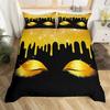 Eyelash Duvet Cover Set Eyes Pattern Design Comforter Cover Microfiber Girly Priness Style Glitter Twin King Queen Bedding Set