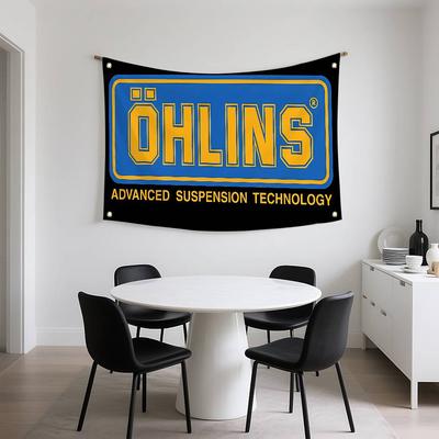 Oehlins Technology Logo Flags Personalized Items Flags For Bedrooms Home Funny