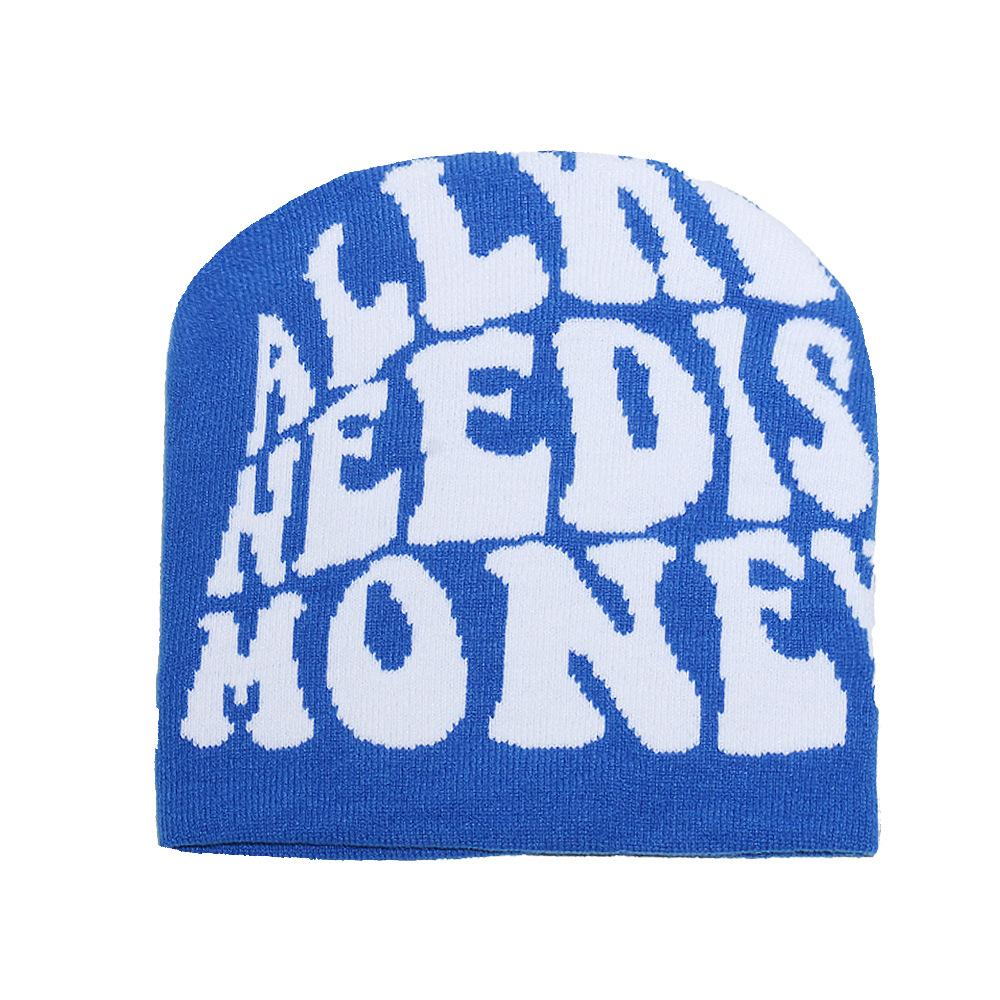 Зимняя новая мужская и женская шерстяная шапка-пуловер Y2K, жаккардовая надпись, персонализированная модная хип-хоп вязаная шапка