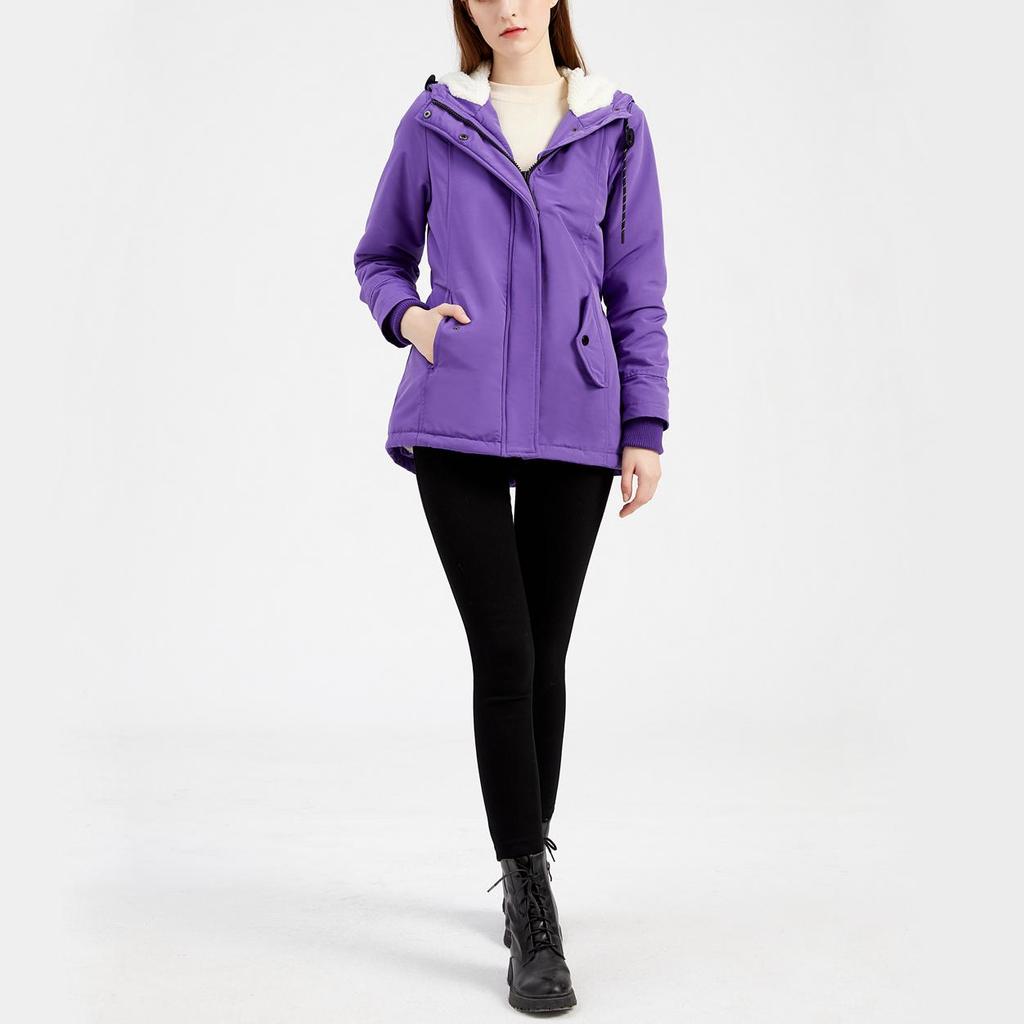 Женская зимняя теплая водонепроницаемая куртка-пуховик с ветрозащитным капюшоном на флисовой подкладке, стеганая утолщенная парка, зимнее пальто, лыжная верхняя одежда для улицы, S-5XL, большие размеры, большие размеры