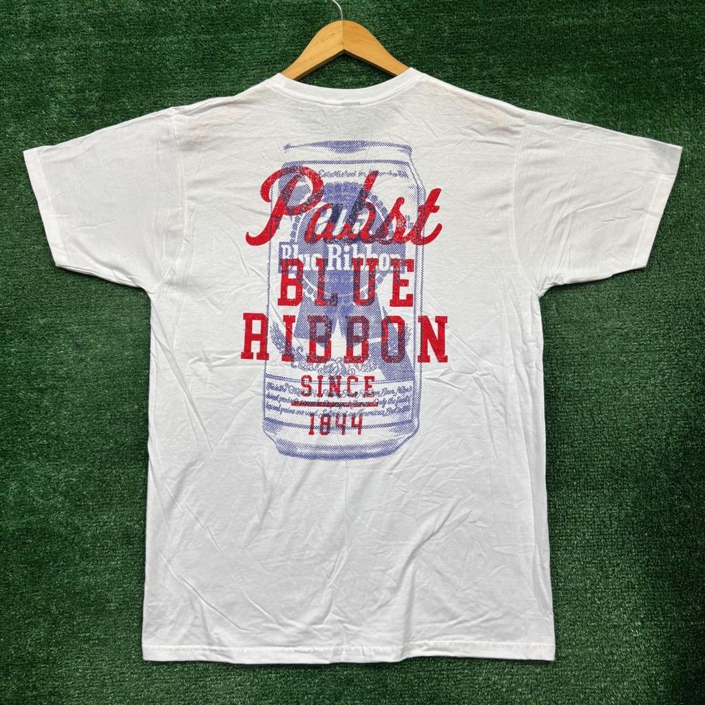 Pabst Blue Ribbon Since 1844 Beer Can T-Shirt Size Large