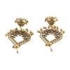 Индийские модные аксессуары Jhumka золотого и серебряного цвета, серьги-гвоздики, висячие серьги-подвески, ювелирные изделия
