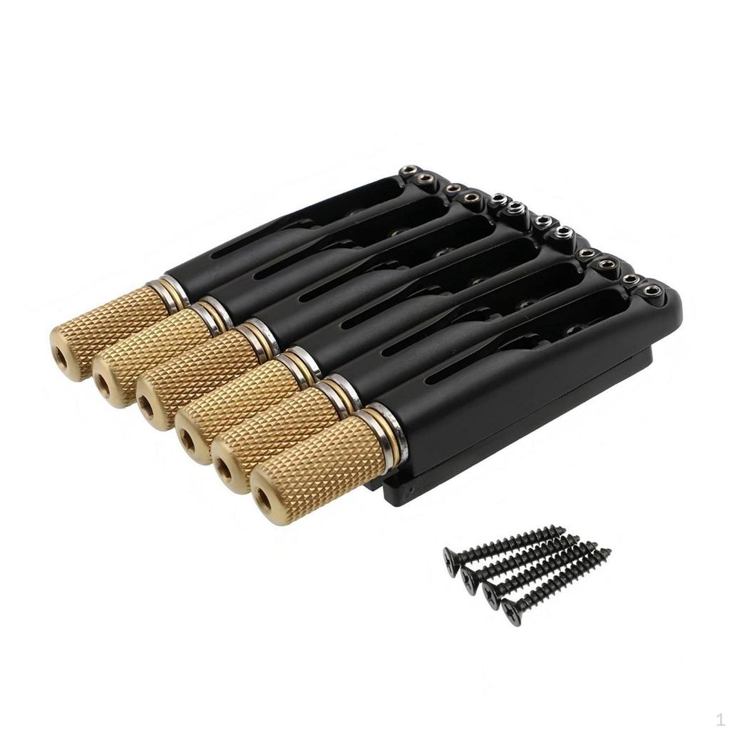 SixString Guitar Bridge Tailpiece StringThrough Electric Intonation Music Accessory