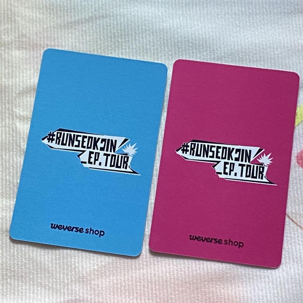 [Б/У] BTS Korea RUNSEOKJIN_EP.TOUR Джин Лимитированный Бонус 2 Торговые Карты