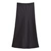 2025 Spring Women's Slim Crepe High-Waisted Casual Midi Skirt