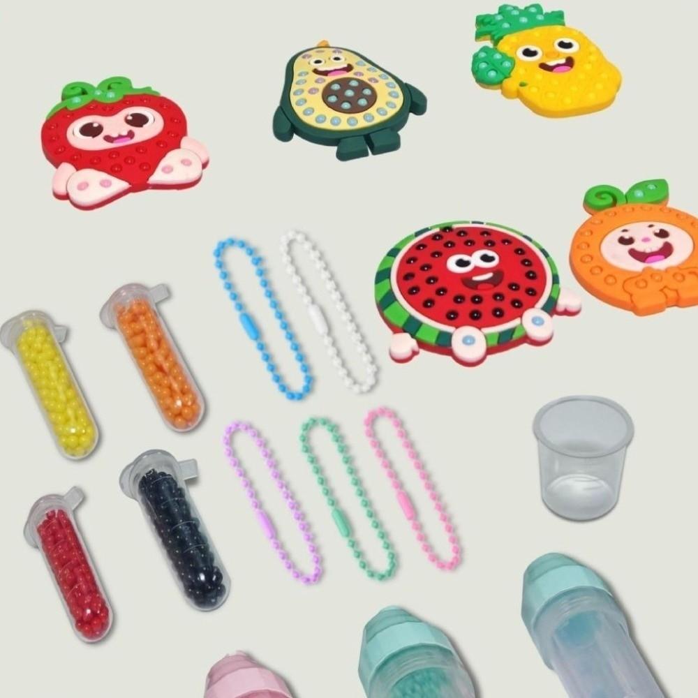 Ballpoint Pen Painting Handmade Set Beads Pen Rainbow Bow Handmade Beads Pen Girls Toys