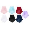 Girls High-Low Ballet Wrap Skirt Elastic Sheer Chiffon Asymmetrical Tutu Practice Performance Costume