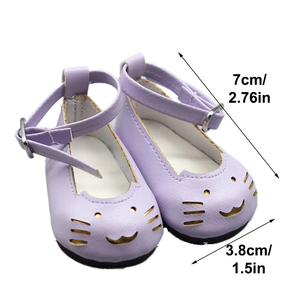 Cute Baby Doll Shoes Cartoon Doll Cosplay Accessories Kids Toy PU Leather Shoes  for 1/3 BJD