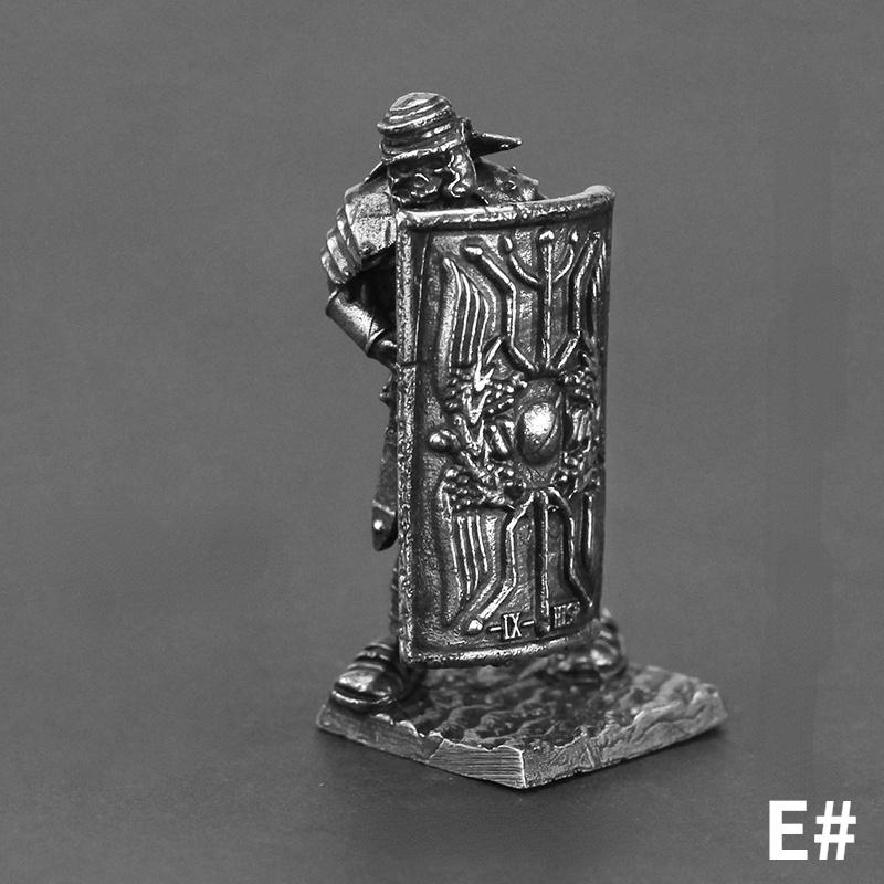 Metal Roman Ninth Legion Soldier Bronze Miniature Model Army Array Toy Car Mounted Table Ornament Gift for Boys Girls Collectors