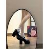 Super Legs Slender Heels Mary Jane High Heels Platform Soles Versatile Fashion Super High Heel Mary Jane Shoes Thick Heels