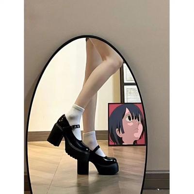 Супер Ноги Стройные Каблуки Мэри Джейн Высокие Каблуки Платформа Подошва Универсальная Мода Супер Высокий Каблук Туфли Мэри Джейн Толстые Каблуки