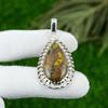 Natural Fruit Jasper Gemstone Jewelry 925 Sterling Silver Pendant For Girls