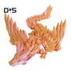 3D-печатная фигурка летающего дракона с подвижными суставами, красочная фигурка дракона, шарнирная модель крылатого дракона, игрушка-фиджет, настольное украшение, орнамент