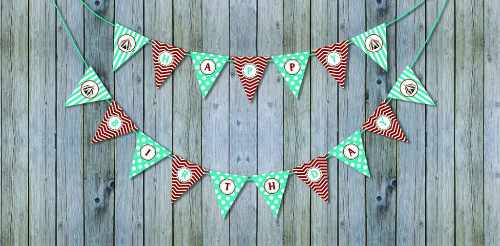 Inkdotpot Birthday Party Decorations Happy Birthday Party Garland Baby Boy Or Girl Gender Neutral Pennant Banner
