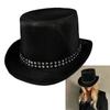 Кристальная шляпа-цилиндр для музыкального фестиваля, взрослая, все подходящая, шляпа для вечеринки, головной убор унисекс, шляпа для сценического шоу, ролевая высокая шляпа