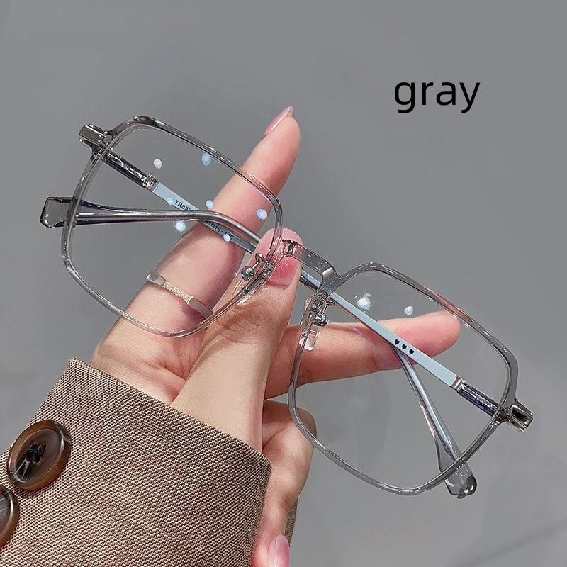 Photochromic Anti Radiation Glasses Square Sun Shades Women Men Glasses Frame Replaceable Lens Anti Blue Light Fashion Eyewear