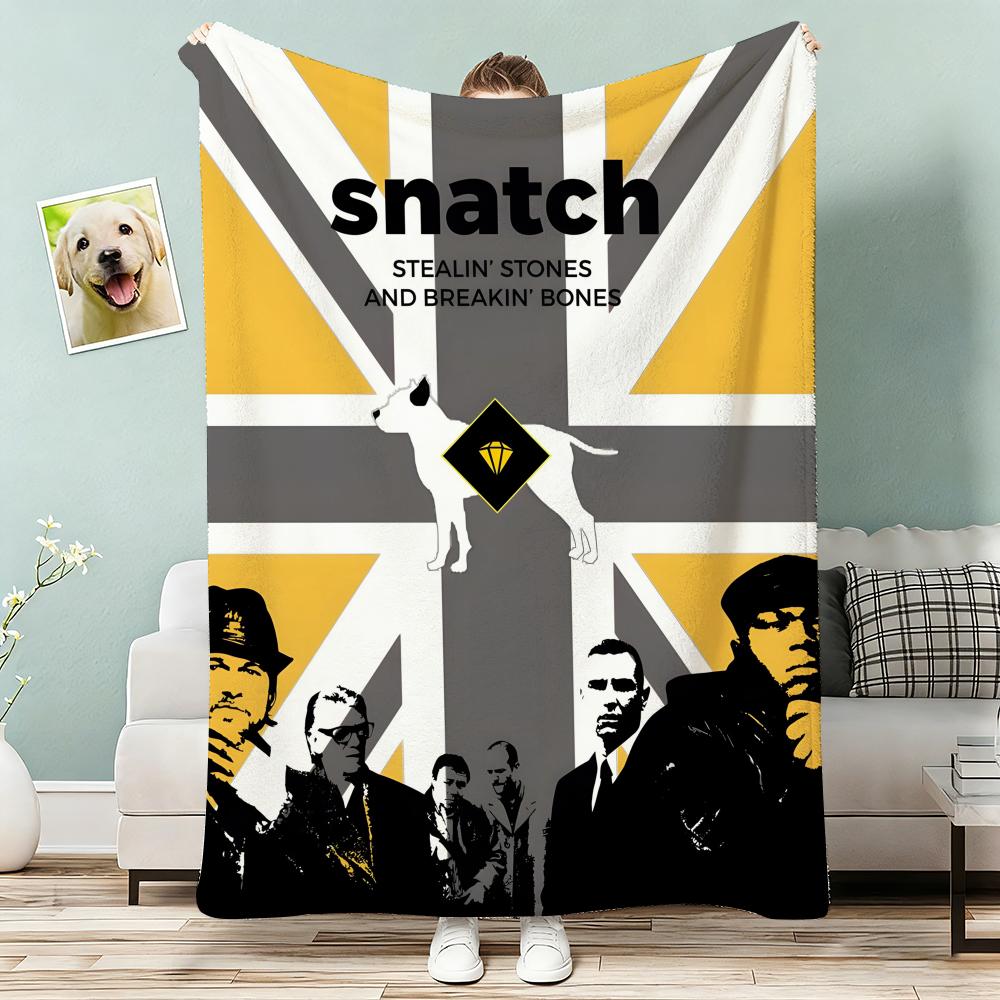 Классический криминальный комедийный фильм Snatch Бросок Легкое 240 г Фланелевое одеяло Мягкое, приятное для кожи Для летнего охлаждения
