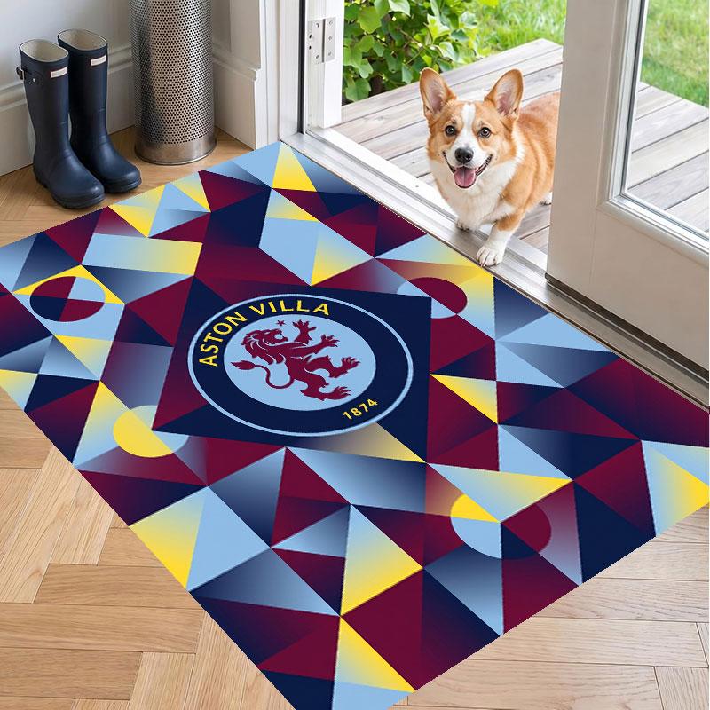 Soft Floor Carpet Aston Villa Football Pattern Area Rug Decorative Mat For Home Room Decoration