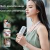 Portable Neck Fan with 3 Speed Settings Digital Display Low Noise Rechargeable Silent Air Conditioner Cooling Fan with Waist Clip