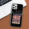 Чехол для телефона с милым черным котом, мяуканьем для Apple iPhone 11, 12, 13, 15, 14 Pro 7 XR X XS Max 8 Plus + Mini SE, мягкий чехол с индивидуальным принтом