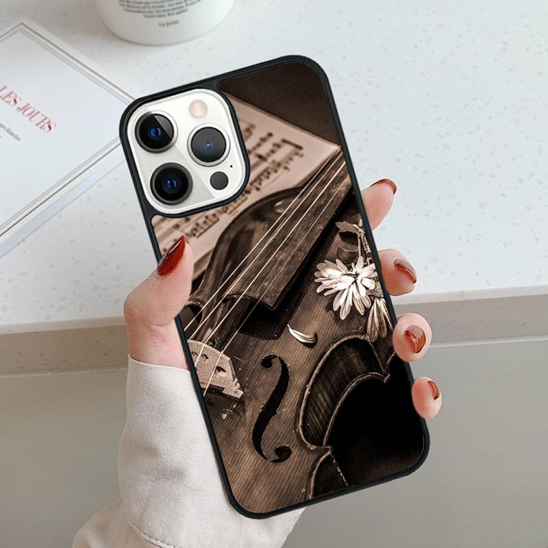 Чехол для телефона 'Скрипка и Музыкальная нота' Для iPhone 17 Air 11 12 13 14 15 16 Pro Max Чехол-бампер Для iPhone 17 Air Max Plus Чехол-оболочка