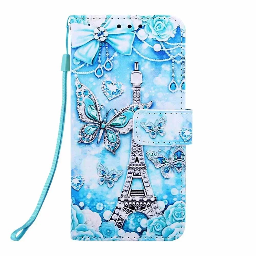 Кожаный чехол-кошелек для OPPO A40 A60 A80 Reno 13 12 12F 12FS 9A 8T Find X8 X6 Pro X5 Lite A17 A52 A58 A78 A98 K12X Расписная обложка