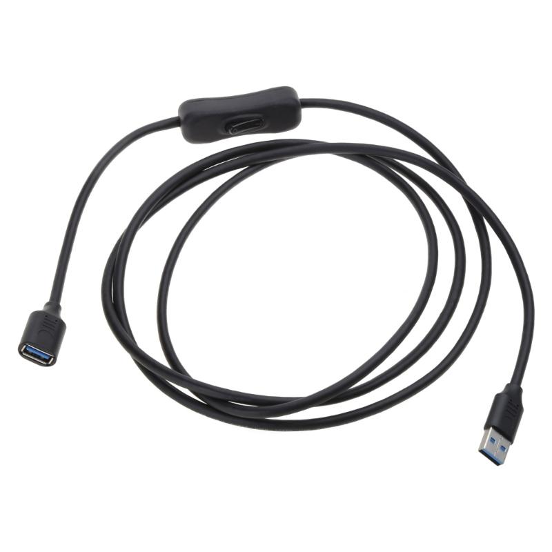 USB-кабель с выключателем питания, Прямой USB3.0 Male to Female, Кабель-удлинитель для передачи данных и питания