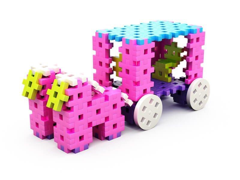 Klocki Meli Constructor Pink Travel Box 250 El.