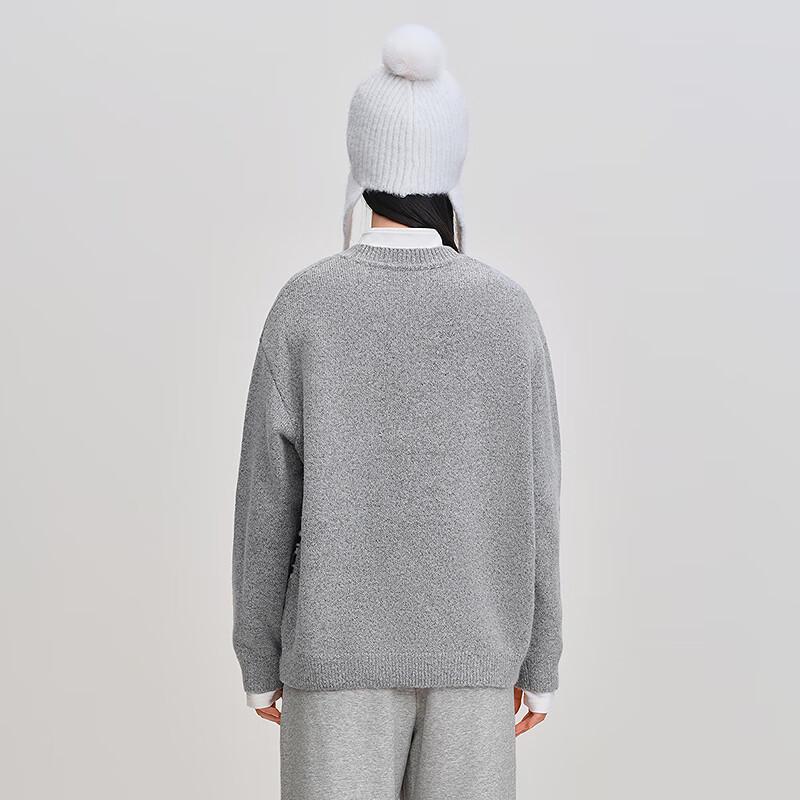 Вязаный свитер LEDING Miffy с кроликом, катающимся на лыжах, с круглым вырезом