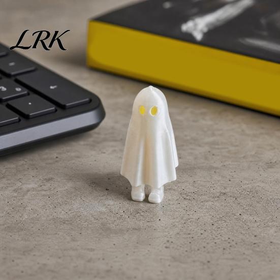 Цельная скульптура призрака, 3D-печатная фигурка на Хэллоуин, Жуткая статуэтка, Подвижные суставы, Прочный орнамент, Игрушка-антистресс, Настольное украшение для дома