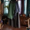 Женские Винтажные Пэчворк Юбки Весенние Китайский Стиль Полосатые Эластичная Талия Высокое Качество Женские Юбки