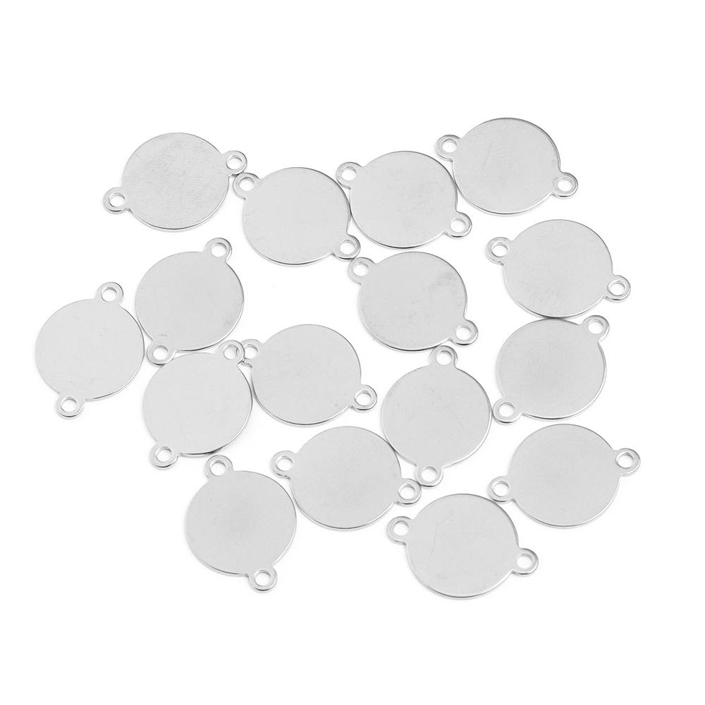 10Pcs Stainless Steel Blank Pendant Multi Size Round Disc Pendant For DIY Logo Hanging Tag Necklaces Jewelry Making Supplies