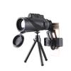 Telescope Monocular 40X60 Zoom Monocular Binoculars Clear Weak Night Vision Pocket Telescope with SmartPhone Holder for Camping