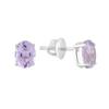 Silver Earrings with Natural Amethyst (2113447)