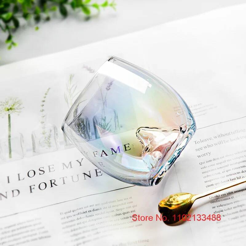 Colorful Egg Shape Iceberg Mousse Cup Japanese Style Glassware Whiskey Whisky Cup Milk Water Coffee Mug Beer Tumbler Wholesale