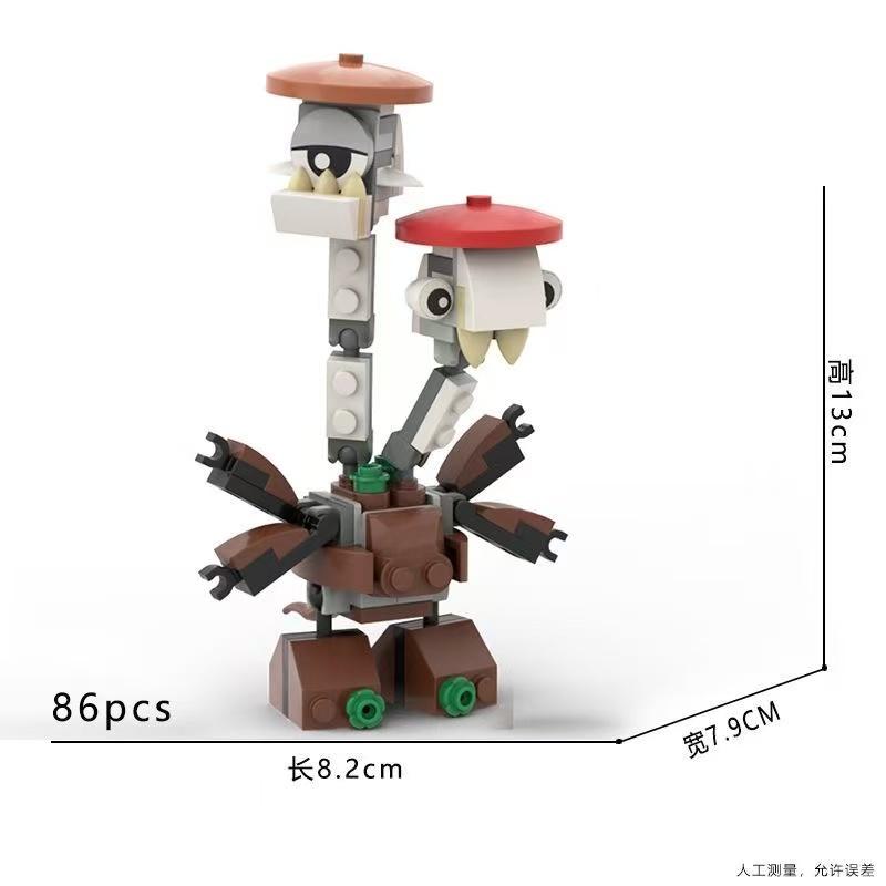 Нетоксичный Набор Moc Двусторонние Грибные Пасты Мультяшные Игрушки Совместимые С Строительными Блоками Модели и Украшения