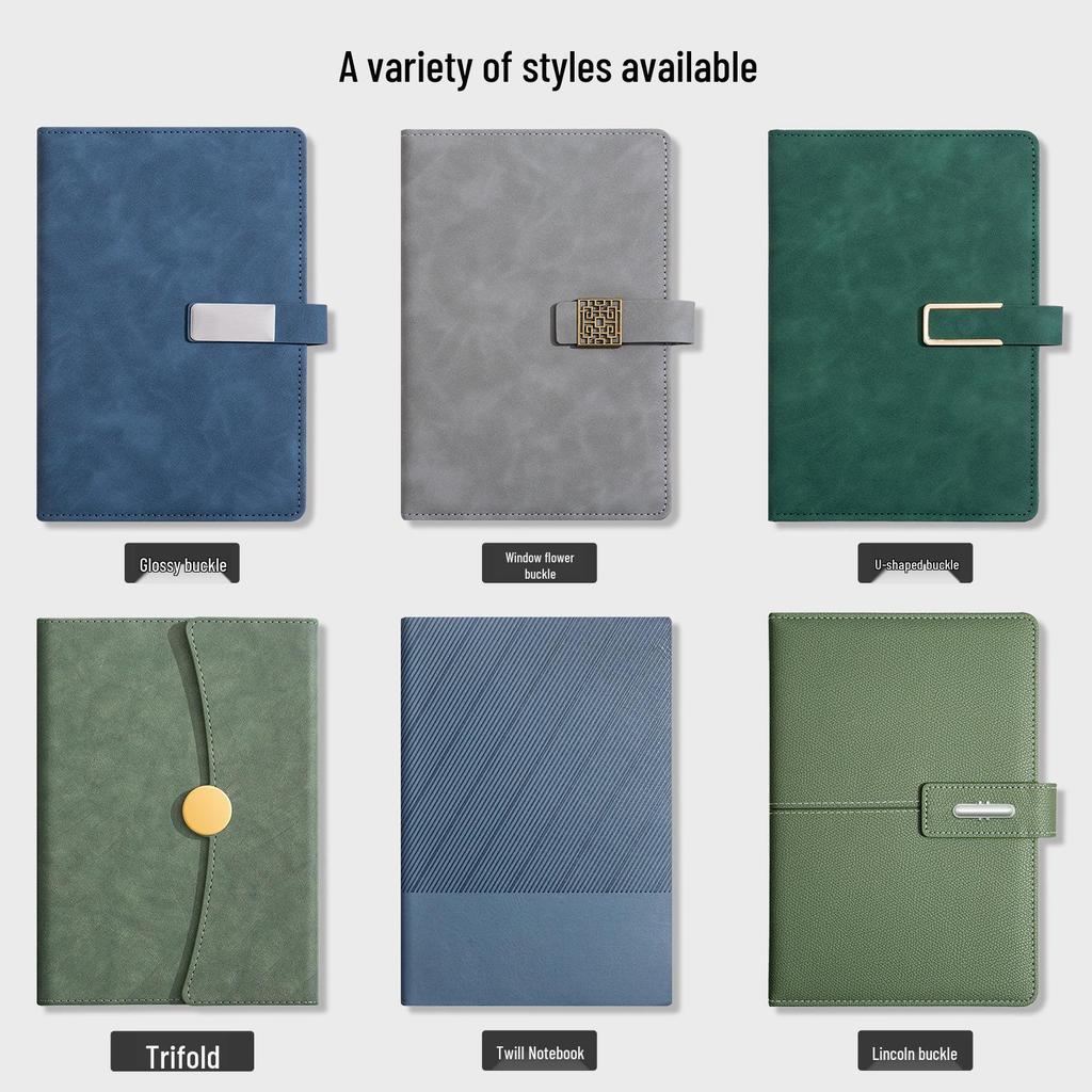 Personalized A5 Soft Leather Notebook Gift Set - Elegant Business Diary with Buckle