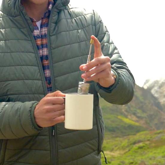 Дизайн пресс-фильтра для кофе, портативный пресс для кофе и чая из нержавеющей стали, легкий многоразовый фильтр для путешествий