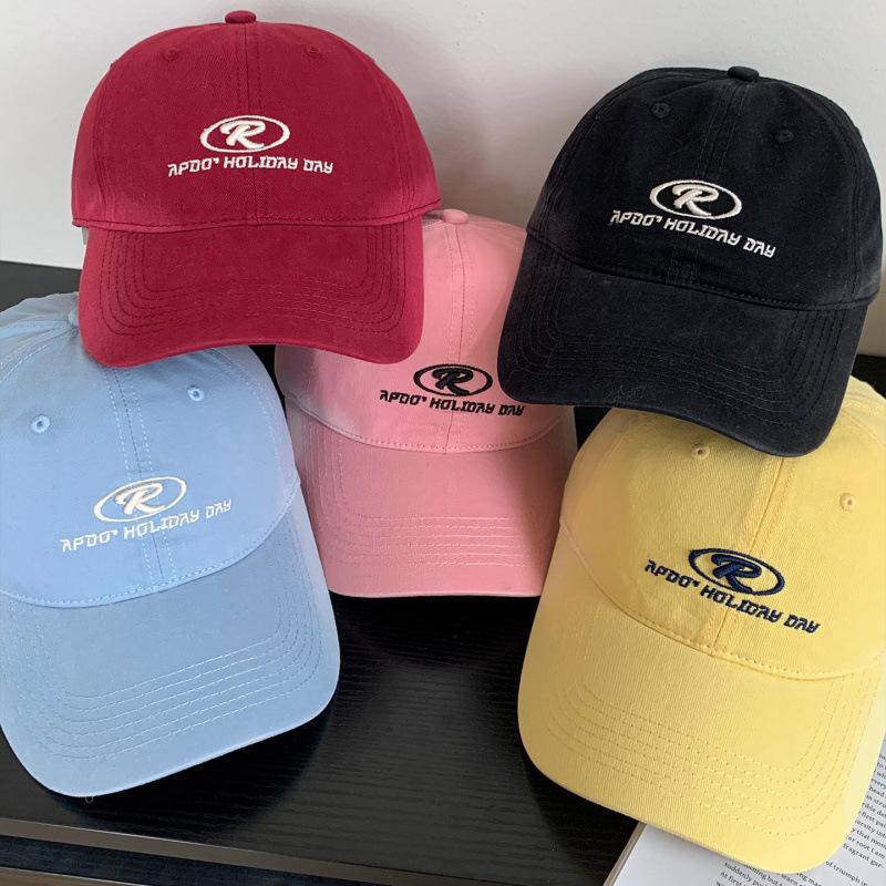 Spring And Summer Letter Embroidery Baseball Cap Female Face Peaked Cap Versatile High Quality Fashion Hat
