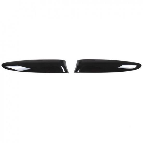 Glossy Black ABS Front Bumper Upper Grill Moulding Strip Trim For Fiat 500 16-24