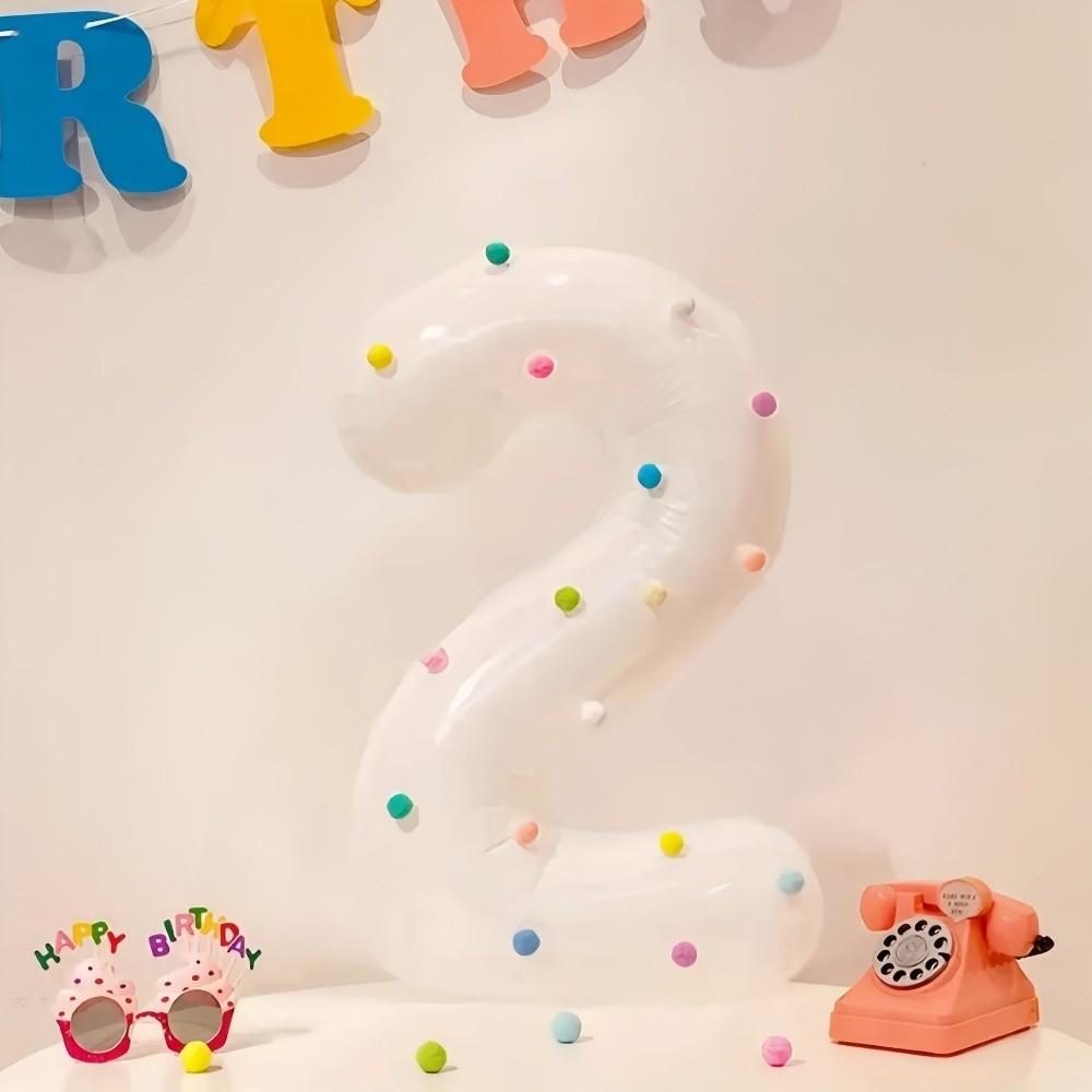 White Number 0-9 Balloons 32 Inch Birthday Party Decorations  Celebrating Birthdays