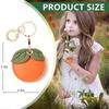 Protective Leather Keychain Anti-lost PU Fruit Key Rings Cartoon Key Holder  For Access Card