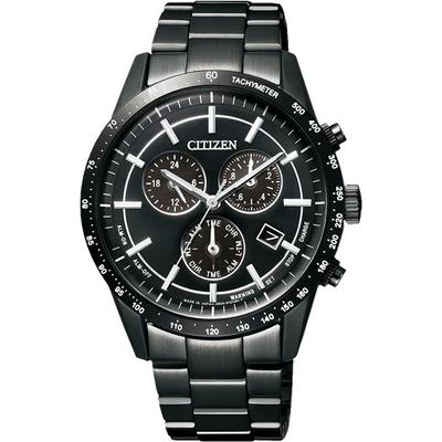 Мужская BL5495-56E ( Смотреть КОЛЛЕКЦИЯ CITIZEN Eco-Drive) Круглые часы из черной нержавеющей стали