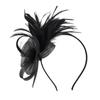 British Feather Headpiece Mesh Flower Hair Hoop Fashion Hair Accessories  for Women