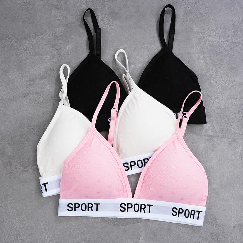 FINETOO Women's Lace Underwear Sports Bras Sexy Girls' Bra Detachable Breast Pads Bra 3/4 Cup Push Up Bra Triangle Cup Strap Underwear