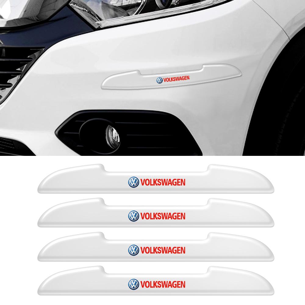 4Pcs Car Door Bumper Strip Guards Side Anti-collision Protector Sticker for Volkswagen VW 4Motion Touareg GTI Magotan CC Touareg zk6