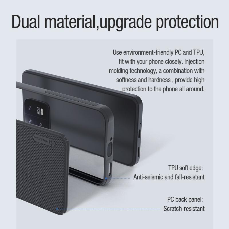 NILLKIN Магнитный чехол Super Frosted Shield Pro для Xiaomi Mi 13, ультратонкий матовый чехол из ТПУ + ПК, противоударная задняя крышка с защитой от отпечатков пальцев