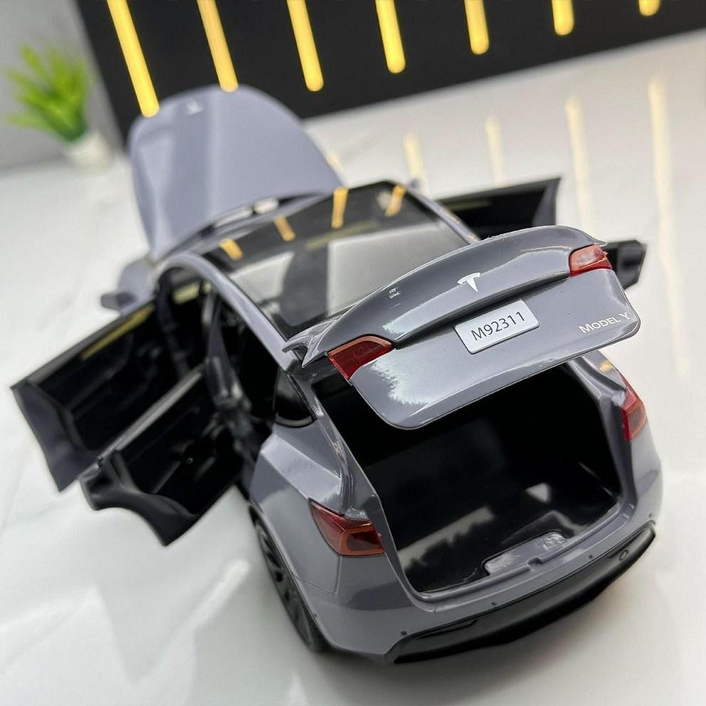 Премиум 1:Литой Модель Tesla Model Y Электромобиль Внедорожник Седан Сплав Инерционная Модель Машинки - Белый