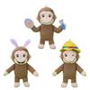Curious George Red Cheeks Mascot Easter 14cm Set of 3 Approx.