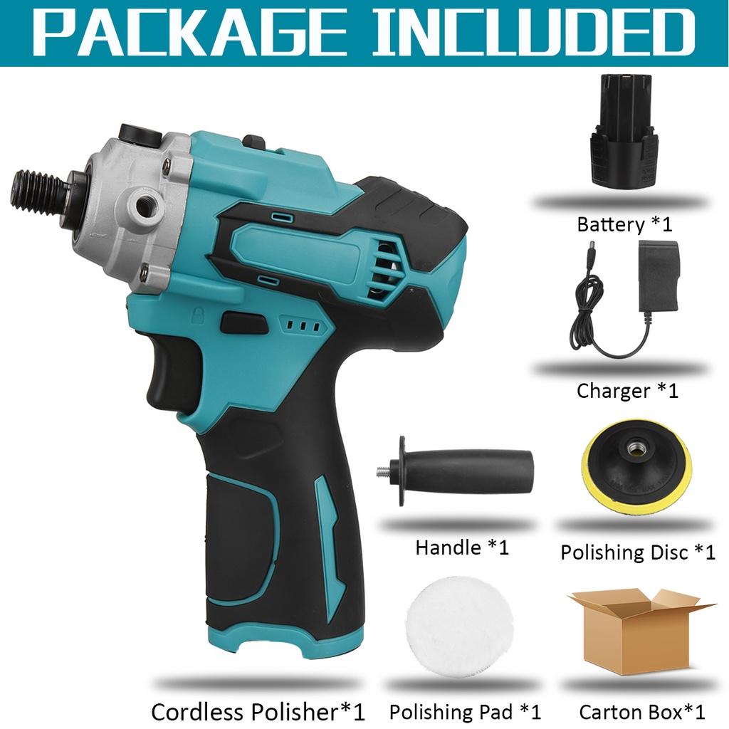 12 В портативная беспроводная электрическая полировальная машина для автомобиля, очиститель для полировки автомобиля, регулируемая, 5 скоростей, перезаряжаемая